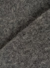 Extreme close-up fabric swatch image showcasing the texture of the Grey Marl Wool Fleece Zip Waistcoat. The detailed shot highlights the rich grey marl tone, soft fibers, and cozy tactile feel of the wool fleece material.