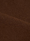 Extreme close-up fabric swatch image showcasing the texture of the Cacao Wool Fleece Field Jacket. The detailed shot highlights the soft cacao brown fibers and warm wool fleece feel.