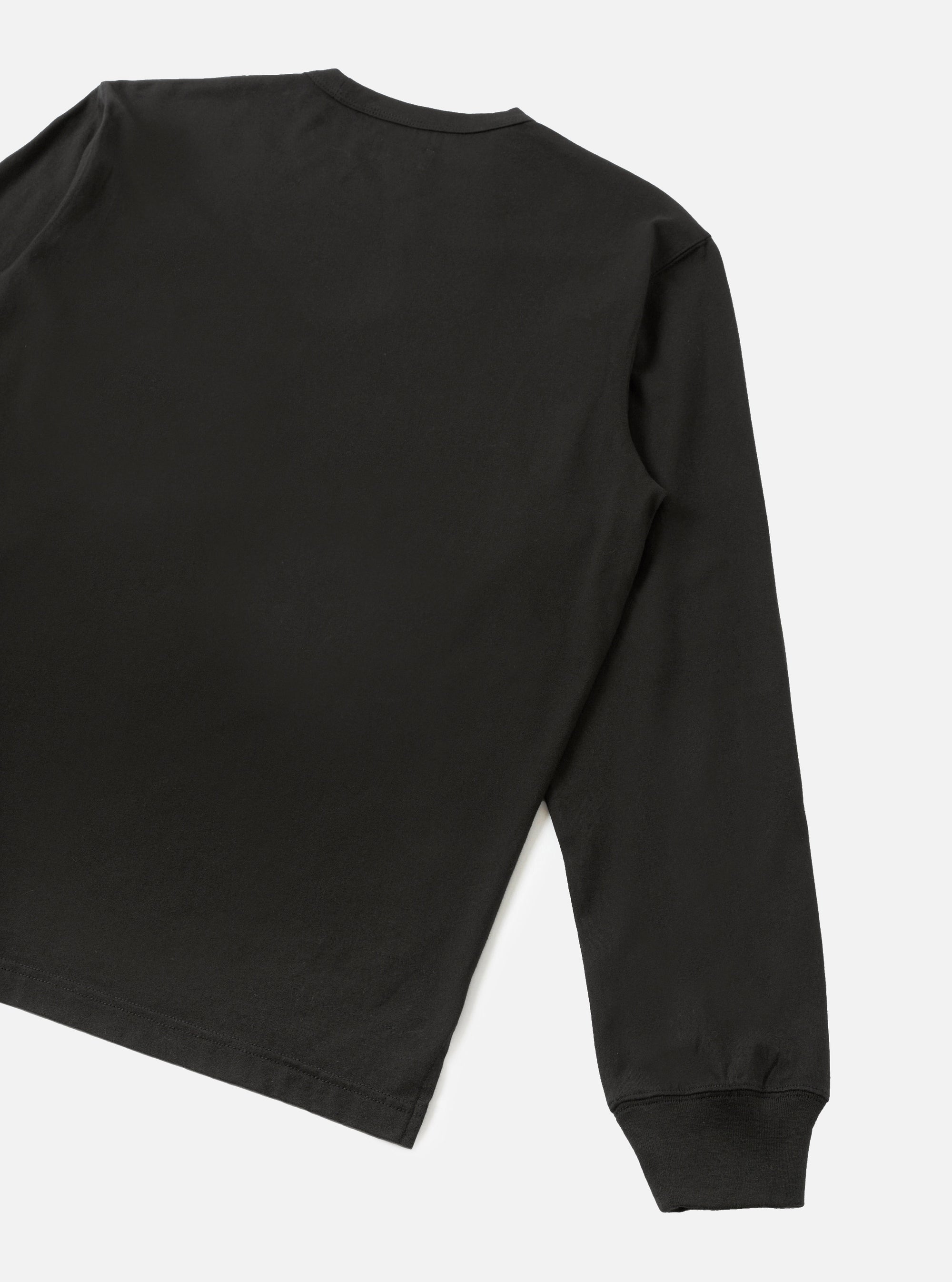 Black Single Jersey L/S Core Pocket Tee