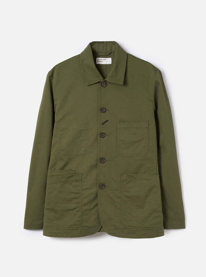 Olive Green Twill Bakers Jacket