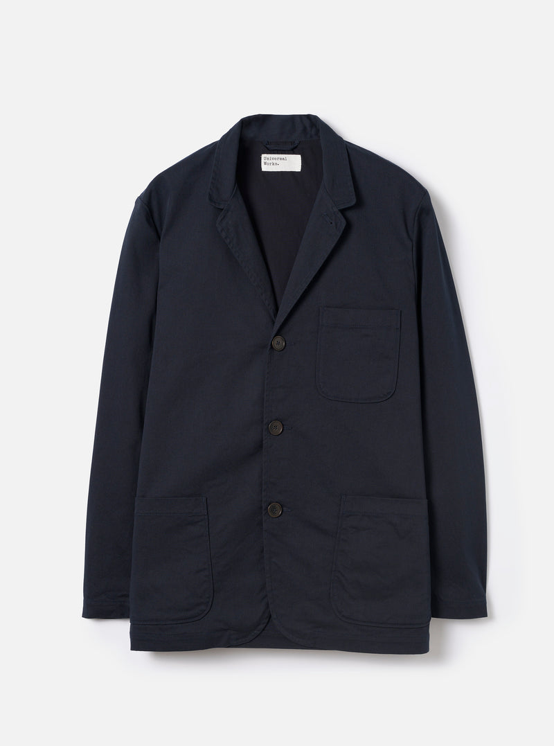 Navy Twill Three Button Jacket
