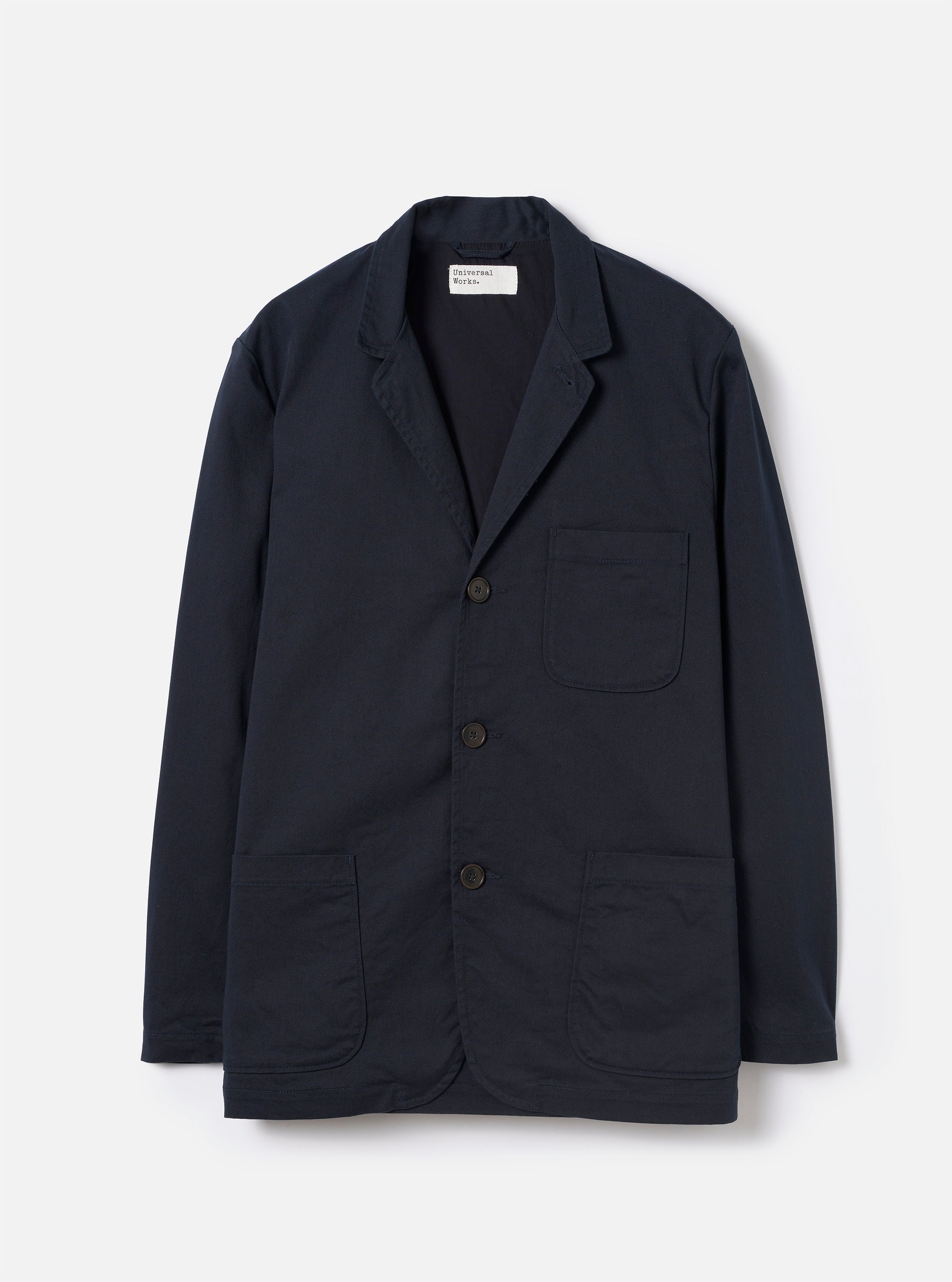 Navy Twill Three Button Jacket