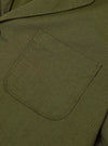 Olive Green Twill Three Button Jacket
