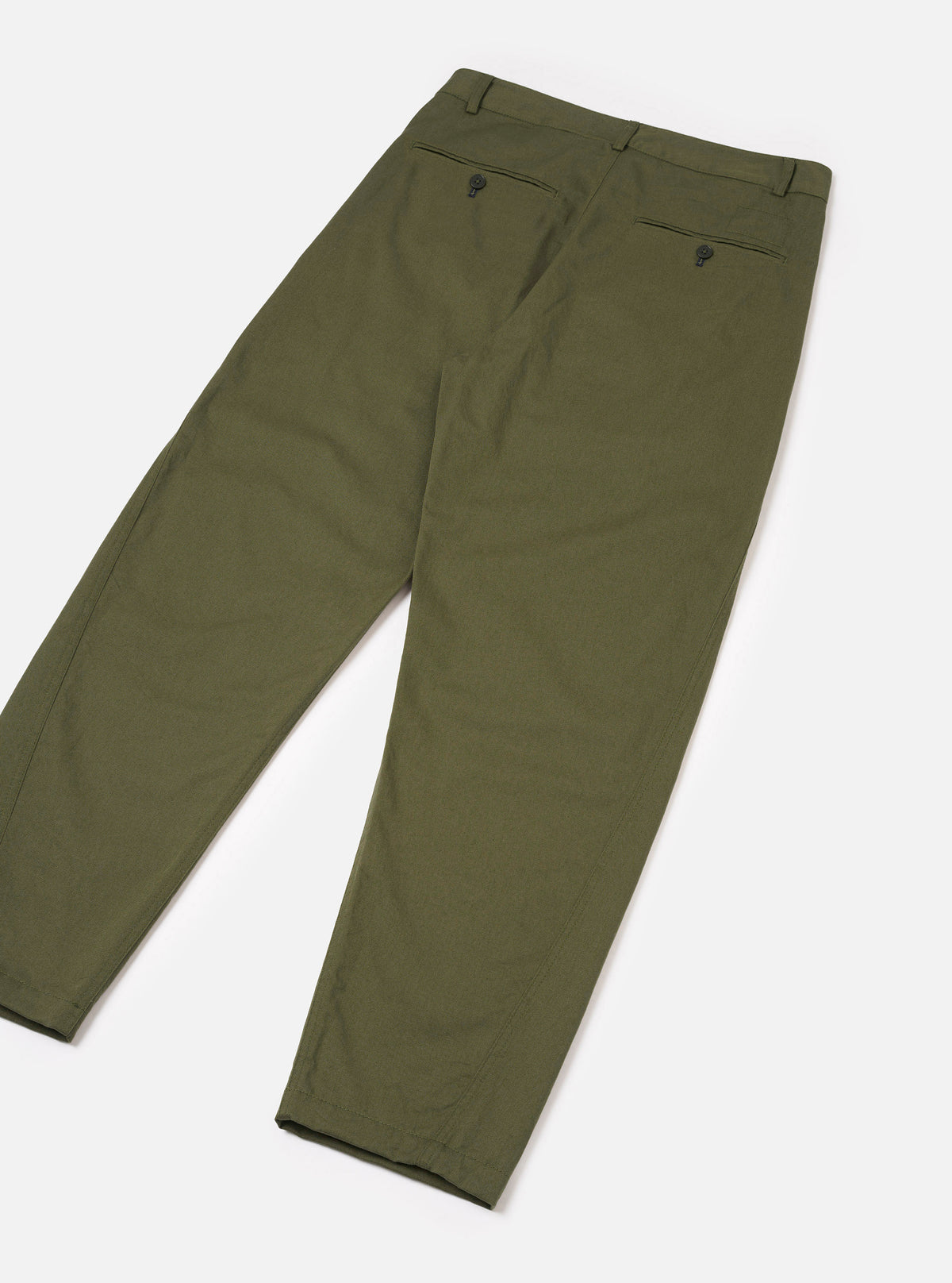 Olive Green Twill Curved Pant