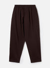 Brown Twill Pleated Track Pant