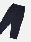 Navy Twill Pleated Track Pant
