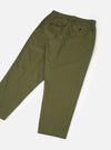 Olive Green Twill Pleated Track Pant