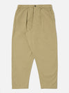 Studio shot of the Sand Twill Pleated Track Pant on a white background. The pants are a relaxed fit, made from twill, and feature pleats at the front.
