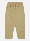 Back view of Sand Twill Pleated Track Pant on a white background. These relaxed-fit pants feature a pleated front and elastic waistband.