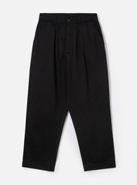 Black Twill Oxford Pant
