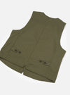 Olive Green Twill Field Waistcoat