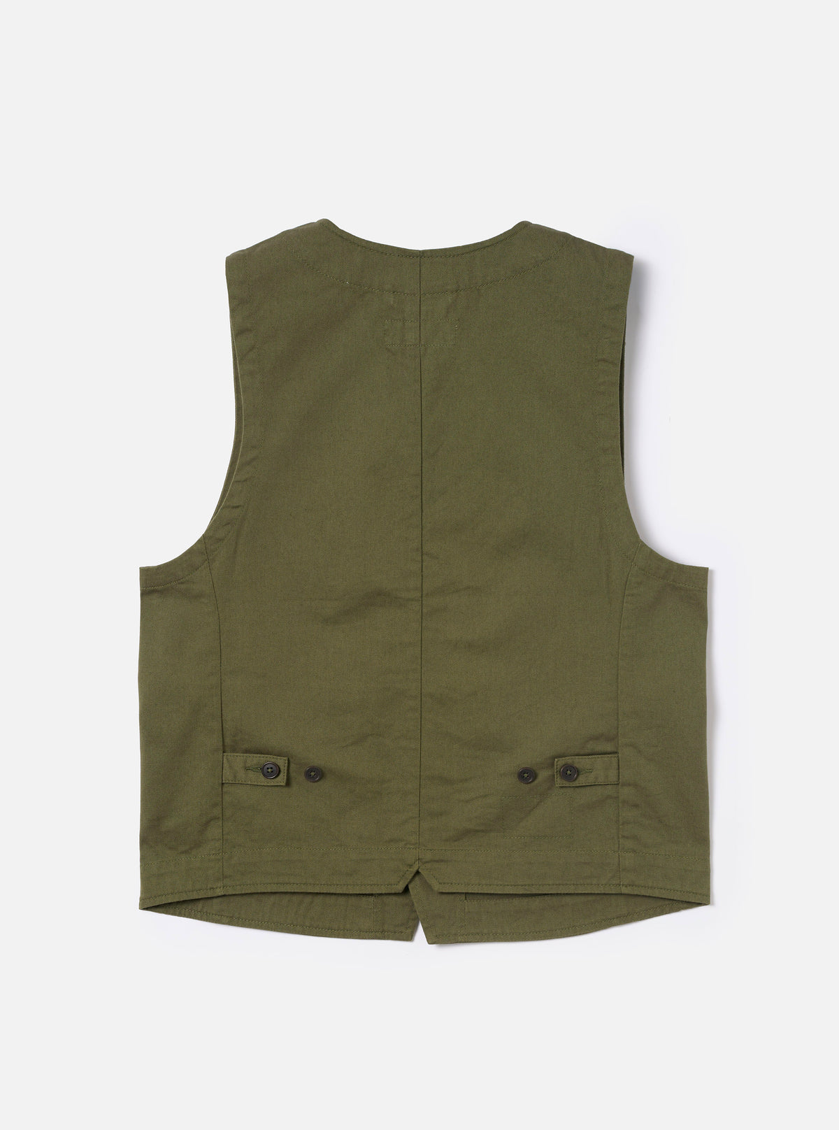 Olive Green Twill Field Waistcoat