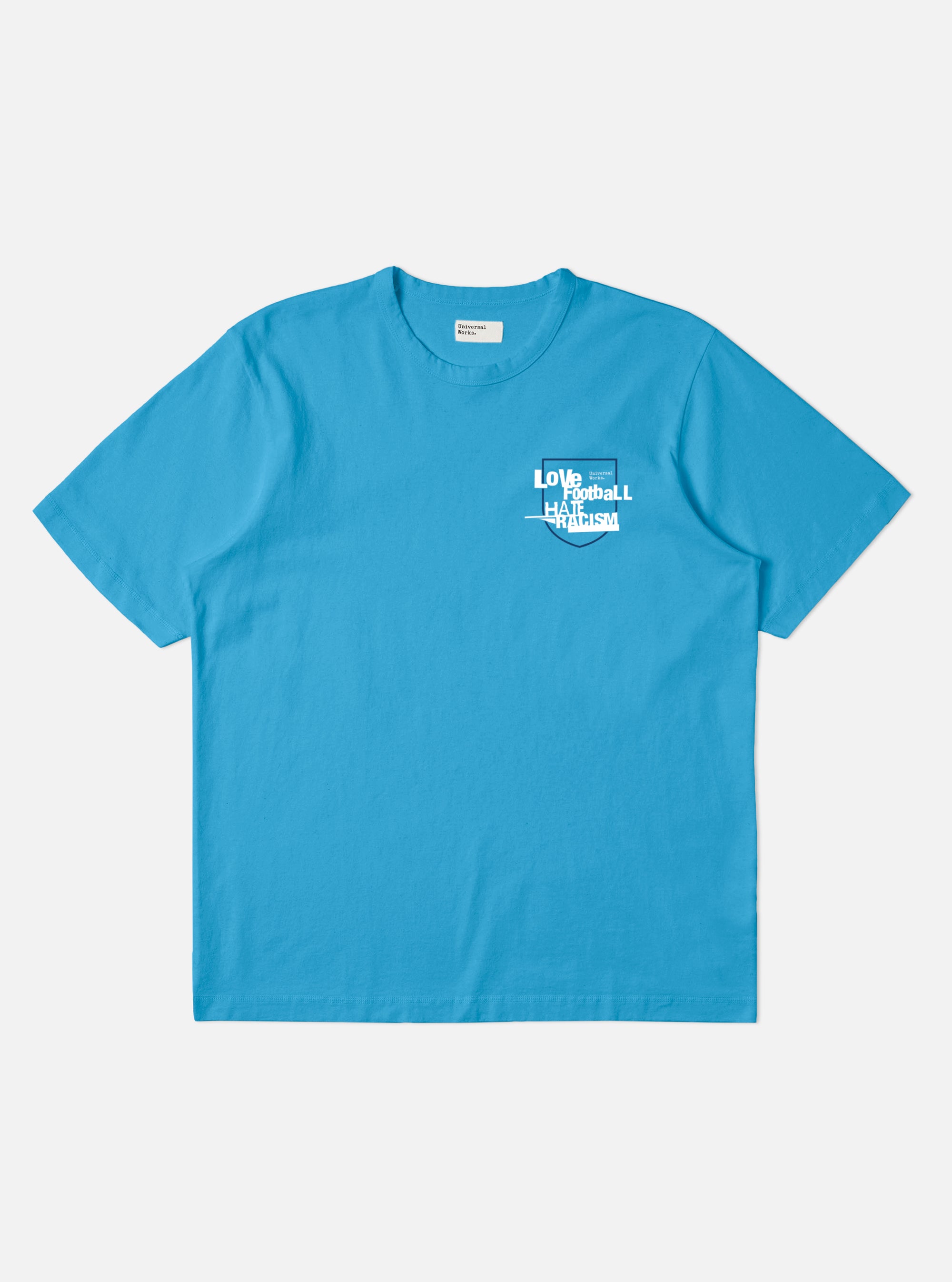 Sky Blue Single Jersey Charity Football Tee