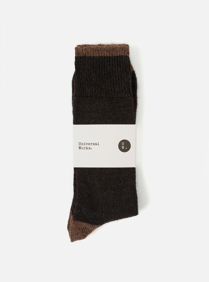 Charcoal Alpaca Wool Alpaca Sock