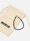 Mikia Azurite Silver Heishi Bracelet