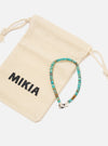 Mikia Turquoise/Silver Heishi Bracelet