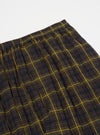 Close-up of Olive JP Herringbone Check Pyjama Pant on a white background. The relaxed fit pant features an olive, navy, and yellow herringbone check pattern.