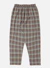 The Green/Brown Check Pyjama Pant on a white background. The pants have a relaxed fit and an elastic waistband. The check pattern features green, brown, and blue hues.