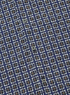Close-up of the Navy Oscar Cotton L/S Camp Shirt. The shirt has a navy base with a white and gold pattern. The shirt is made of cotton and has a relaxed fit.