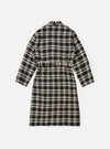 Black Twill Check Short Dressing Gown