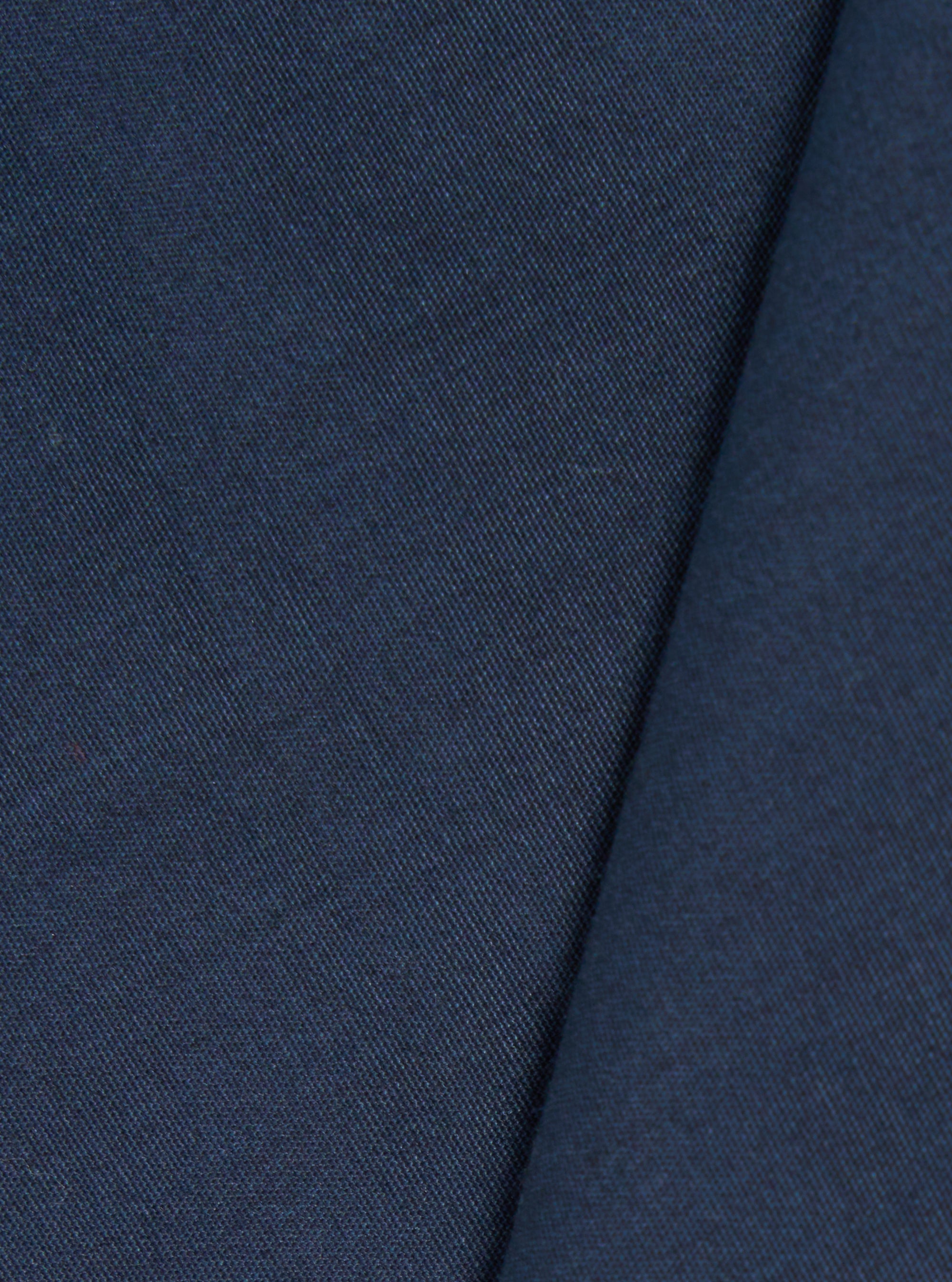 A close-up swatch showing the fabric detail of the Navy Recycled Polytech City Waistcoat. The image displays the dark navy color and smooth, technical texture of the recycled polytech material.