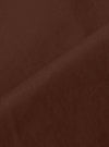 A close-up swatch image of the Brown Peached Poplin Dutch Pant fabric. The image focuses on the brown cotton material, highlighting its smooth, peached texture and consistent color. The background is a plain white.