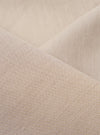 A close-up fabric swatch of the Brown Kennedy Stripe Hi Water Trouser highlights the brown vertical stripe pattern and the texture of the cotton fabric. The material fills the frame, providing a detailed view of the garment's color and construction.