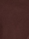 A close-up fabric swatch of the Brown Peached Poplin Pleated Track Short highlights the solid brown color and the soft, slightly brushed texture of the peached poplin material. The fabric fills the frame, providing a detailed view of the weave.