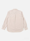 The Sand Urban Stripe Lazy Day Shirt is shown from the back as a flat lay against a white background. The image highlights the horizontal stripe pattern on the back yoke, which contrasts with the vertical stripes on the main body of the shirt. A central box pleat is visible below the yoke.