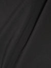 A close-up swatch image of the Black Tech Cotton S/S Dwight Overshirt fabric. The image focuses on the textile detail, showing a solid black color with a smooth, technical weave. The fabric fills the entire frame, providing a clear view of the material's texture and matte finish.