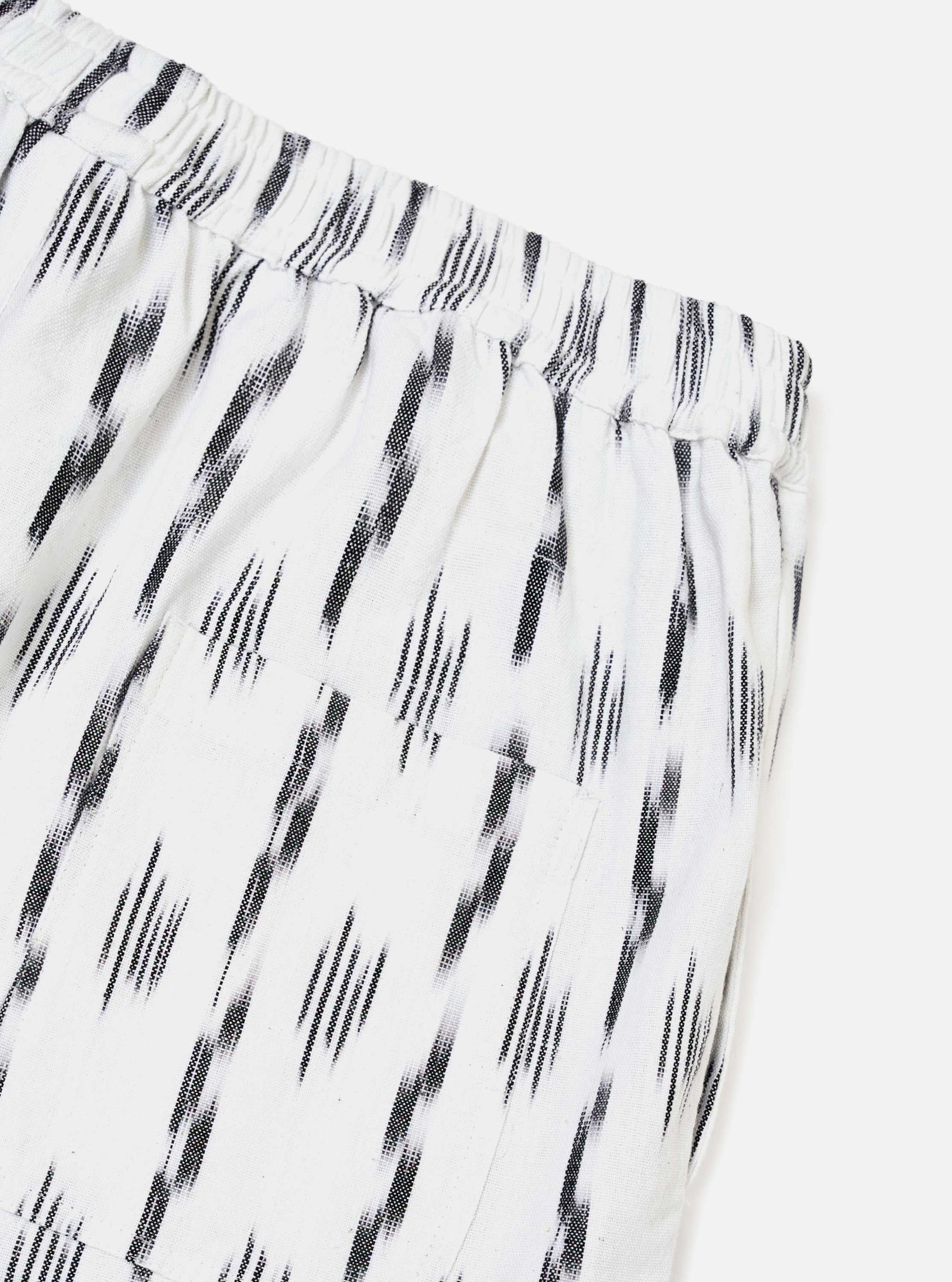 Ecru Ikat Lines Pyjama Short