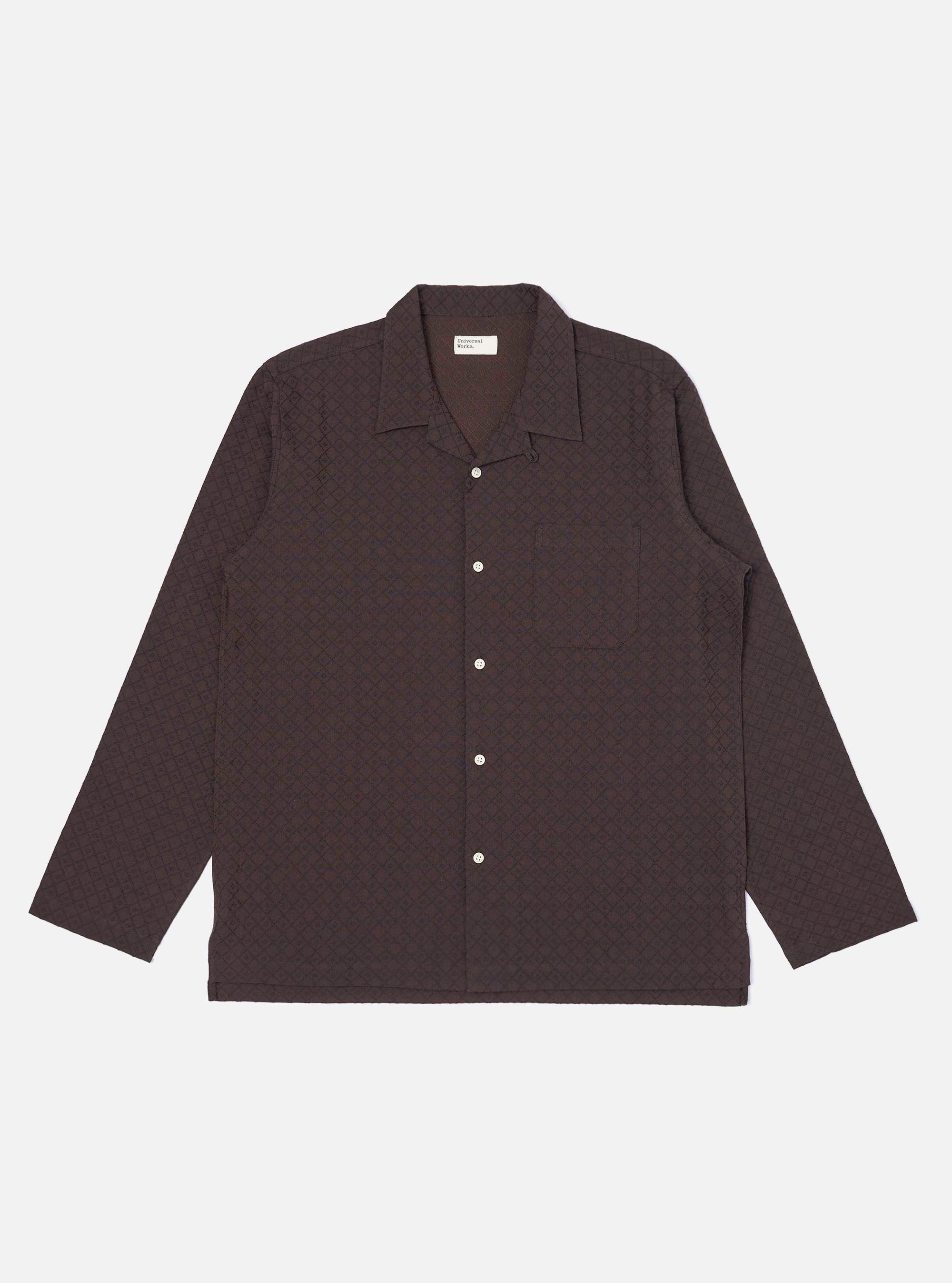 Brown Diamond Dobby Pyjama Set