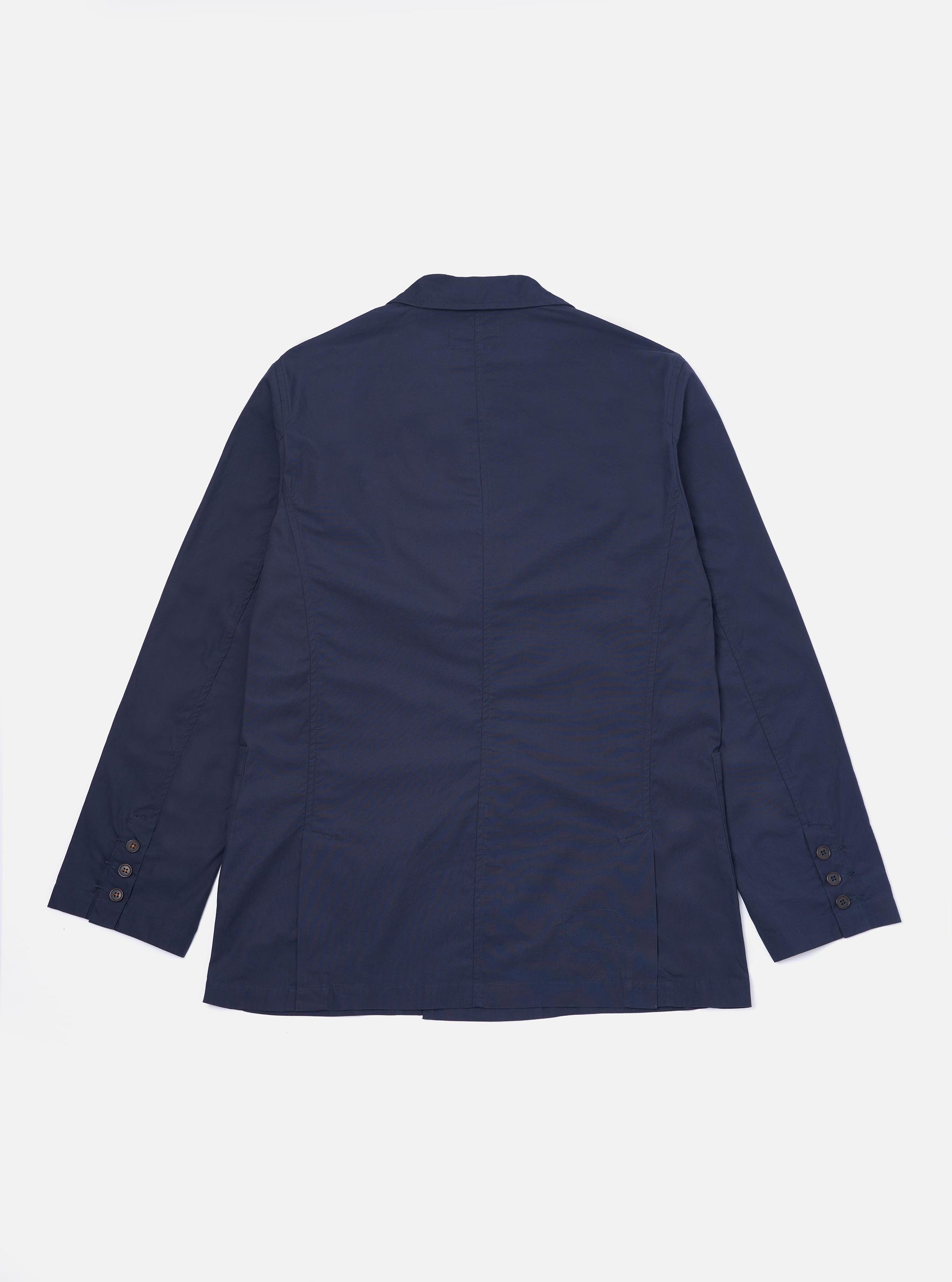 Navy Peached Poplin Manor Jacket