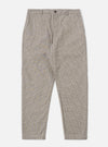 The Multi Lucas Cotton Mix Military Chino is presented as a flat lay against a plain white background. The trousers feature a multicolored check pattern in earthy tones, a mid-rise waist with belt loops, a button fly, and two slanted side pockets. The straight-leg silhouette and the textured cotton mix fabric are clearly visible.