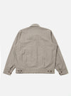The Multi Lucas Cotton Mix E130 Jacket is shown from the back as a flat lay against a plain white background. The image highlights the multi-colored check pattern of the fabric and features the reinforced elbow patches and adjustable button tabs at the waist.