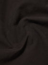 A close-up swatch image of the Licorice Summer Canvas Military Chino fabric shows a solid, dark brown cotton canvas material. The image highlights the fine, durable weave and uniform texture of the summer-weight fabric.
