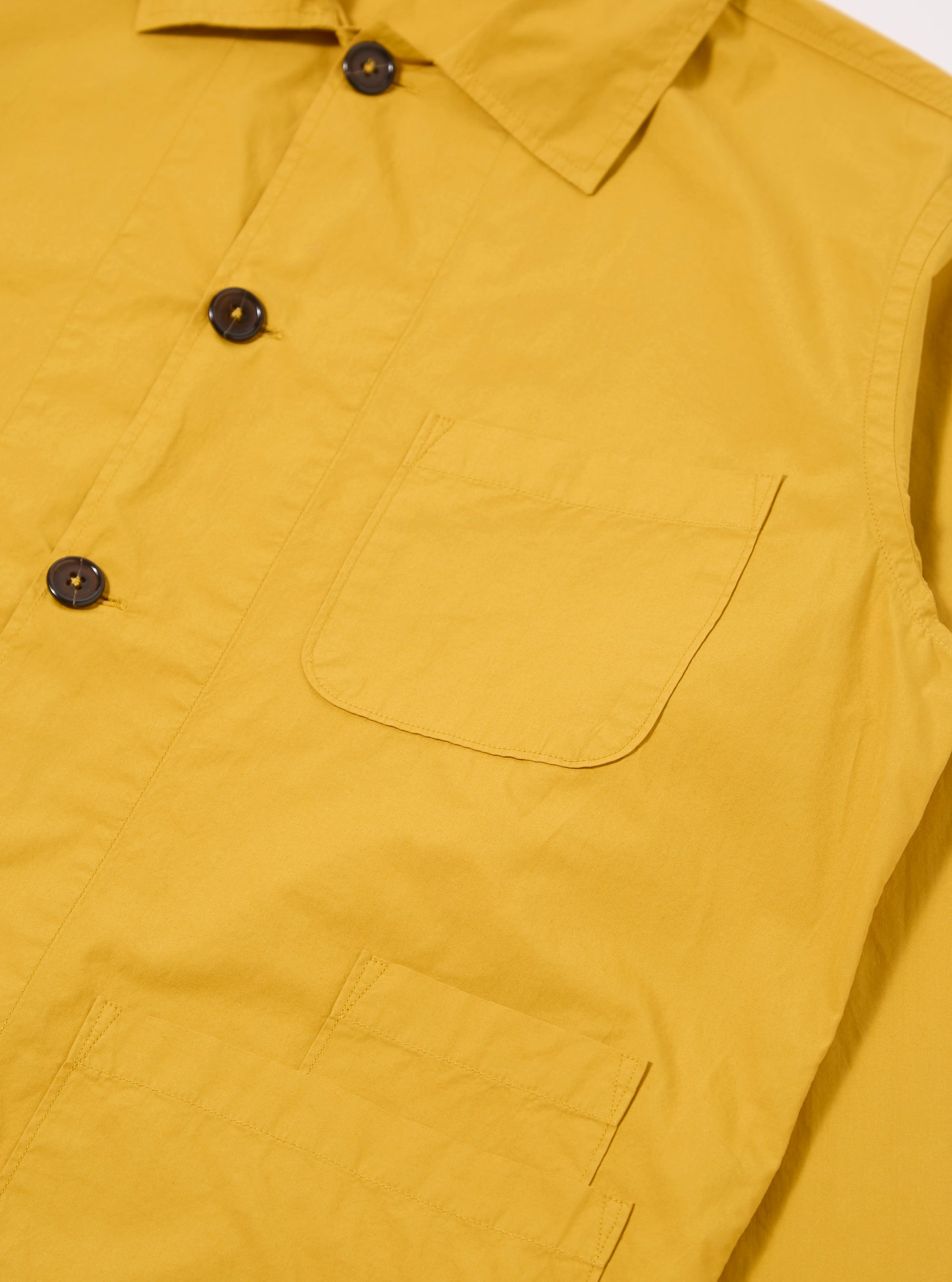 Golden Brown Organic Fine Poplin Bakers Overshirt
