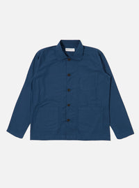 Navy Organic Fine Poplin Bakers Overshirt