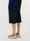 Black Recycled Cotton Blend Jersey Vacation Short