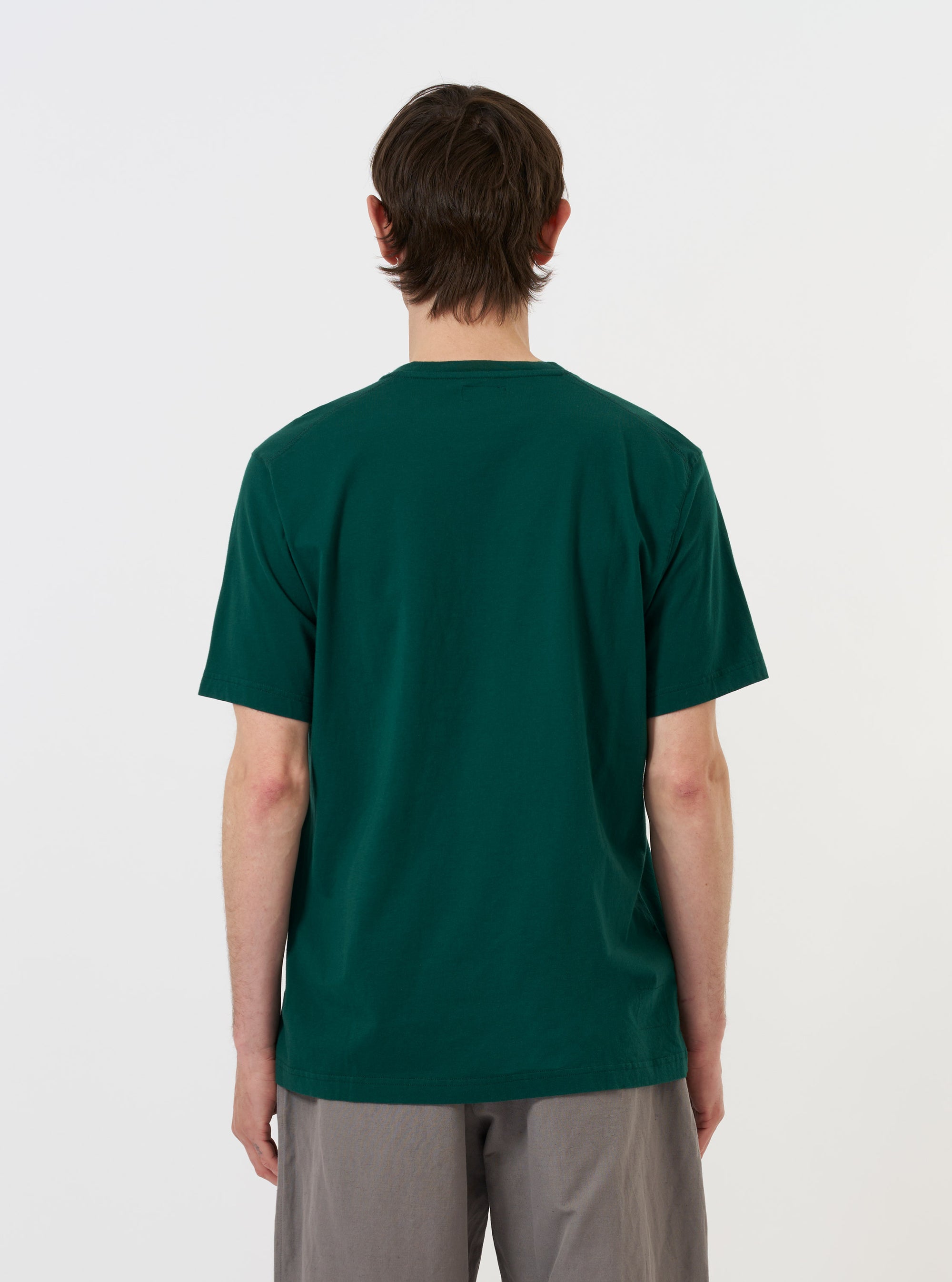 Olive Organic Jersey Print Pocket Tee