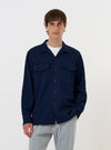 Indigo Recycled Herringbone Attendant Shirt