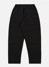 The Black Kelly Cotton Judo Pant is shown from the back as a flat lay against a plain white background. The image highlights the relaxed fit, the elasticated drawstring waist, and two large rear patch pockets.