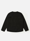 The Black Kelly Cotton Glider Jacket is shown as a flat lay against a white background. The jacket features a collarless neckline with bound edges, a full-length exposed front zipper, and four large expandable bellows pockets on the front. The cotton fabric has a smooth, compact twill finish.
