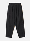 Black Brushed Moleskin Pleated Track Pant