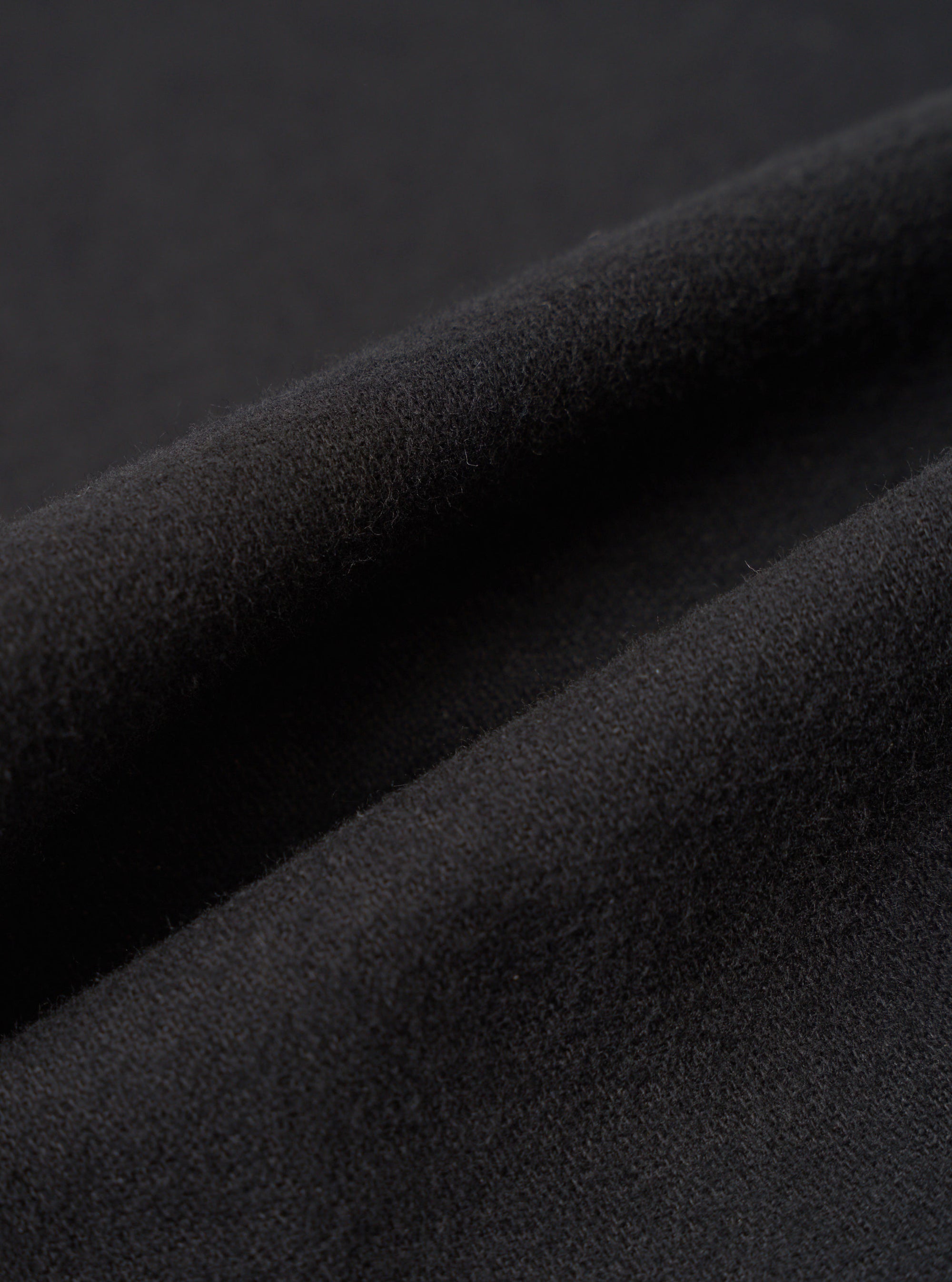 Black Brushed Moleskin Pleated Track Pant