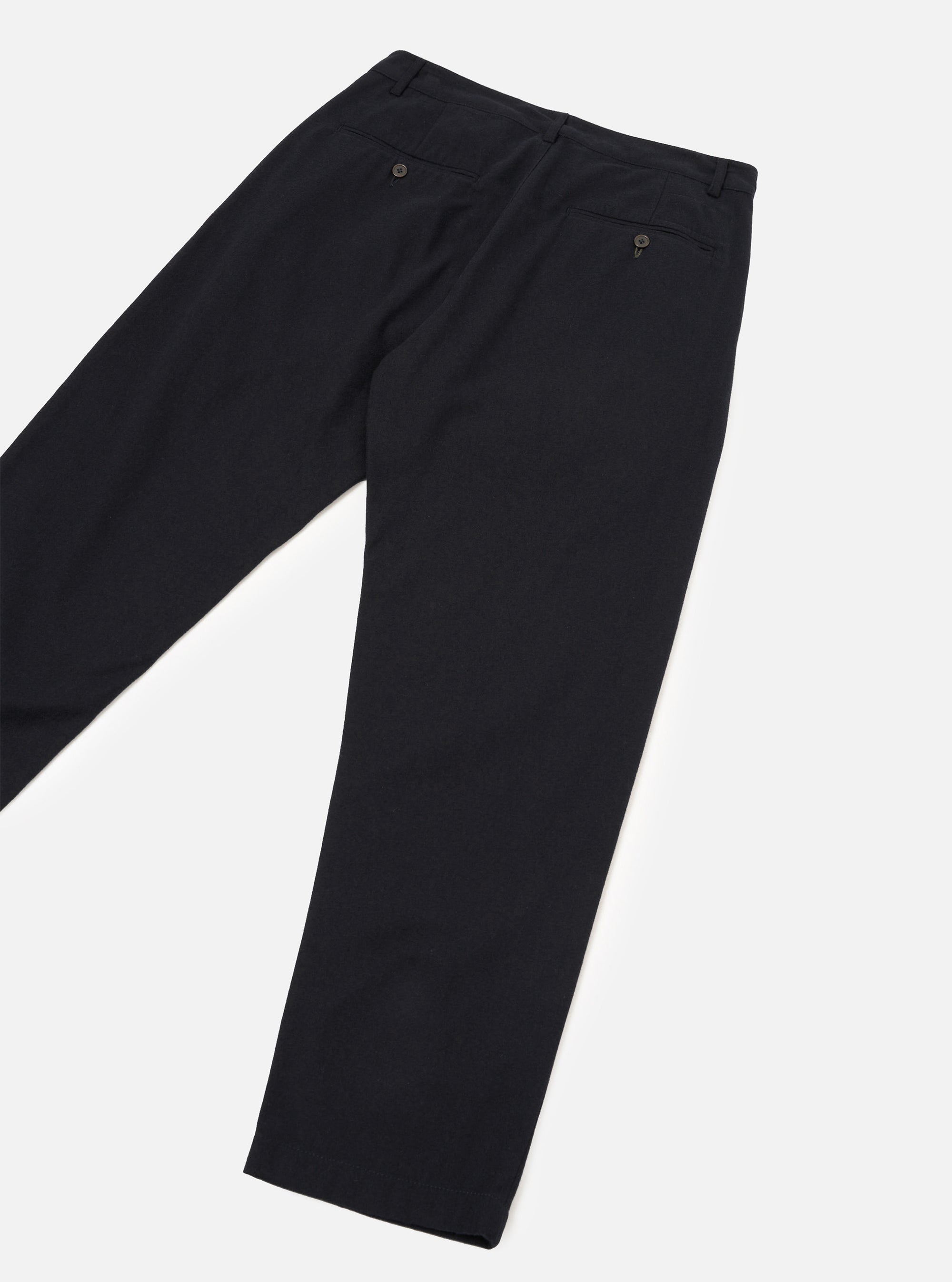 Black Brushed Moleskin Military Chino