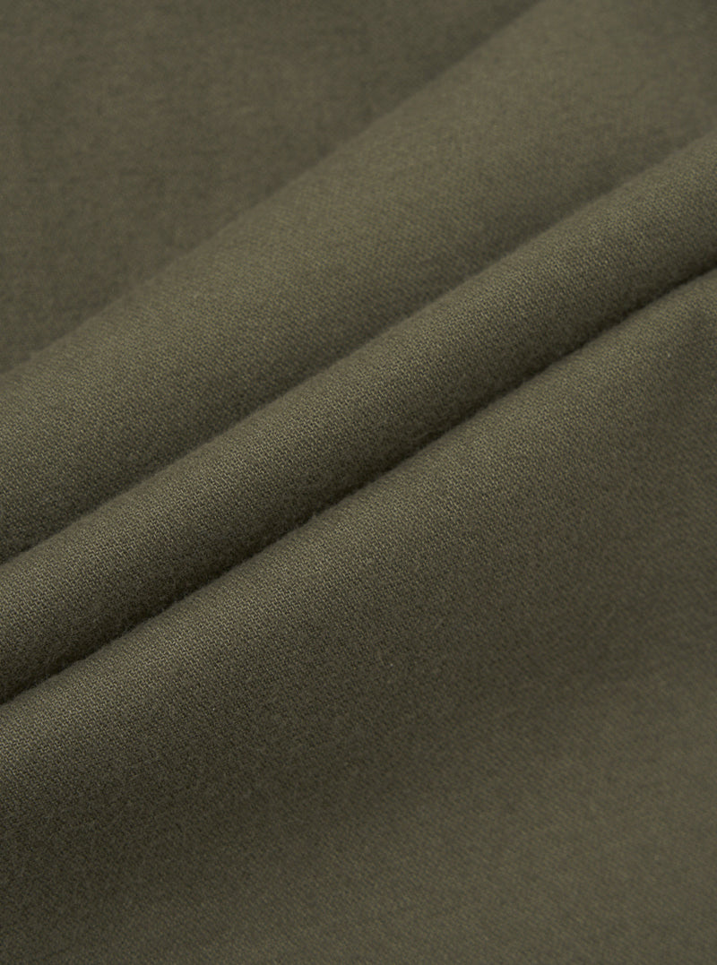 Olive Brushed Moleskin Military Chino