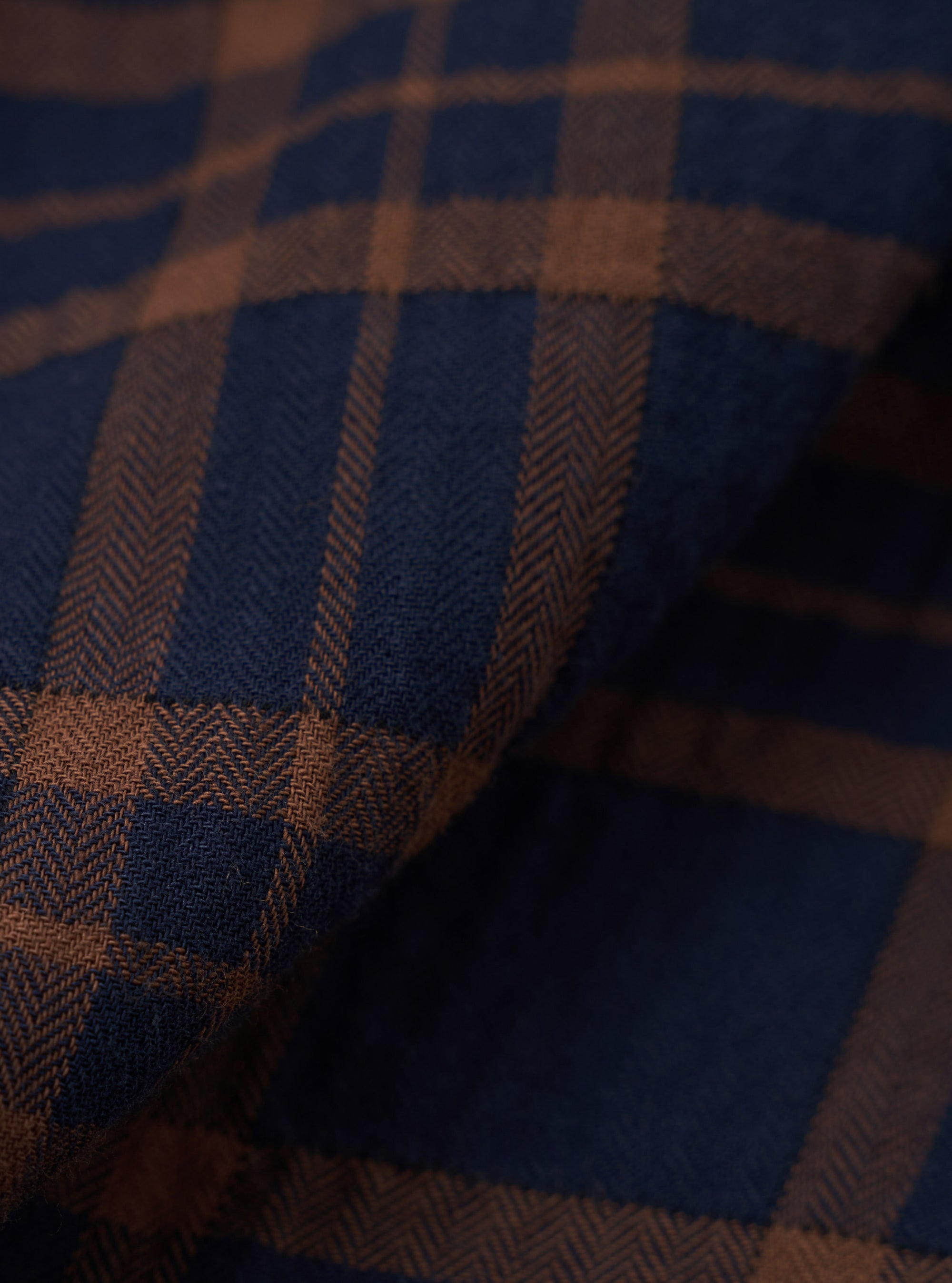 Navy/Brown Young Check CPO Shirt