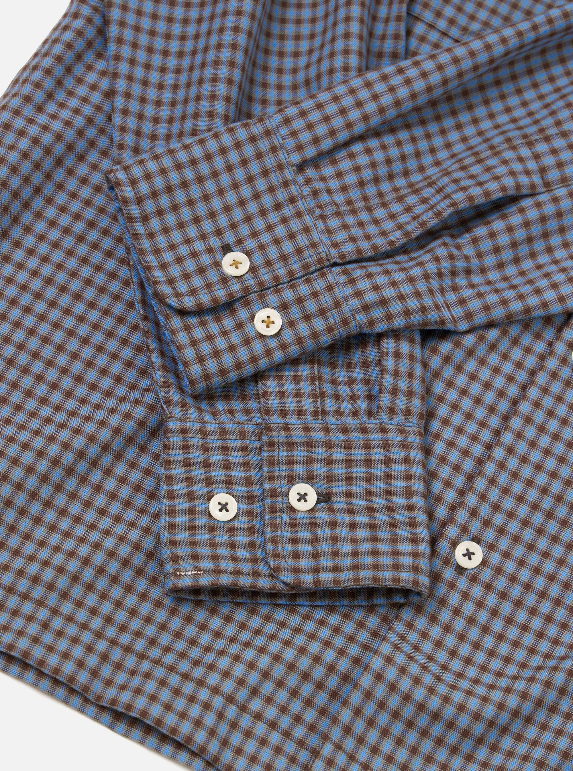 Blue/Brown Parker Check Attendant Shirt