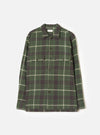 Olive Washed Check L/S Utility Shirt
